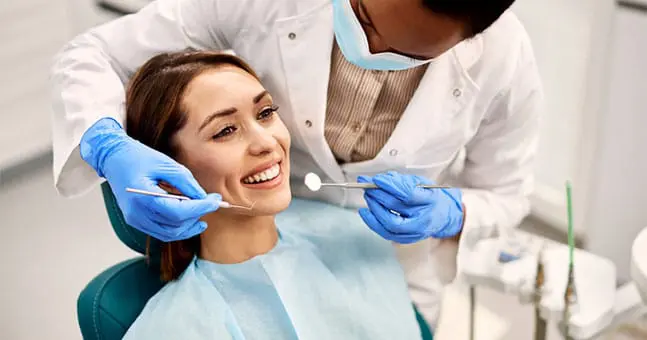 Woman Getting Cosmetic Dentistry near Harrison Township MI