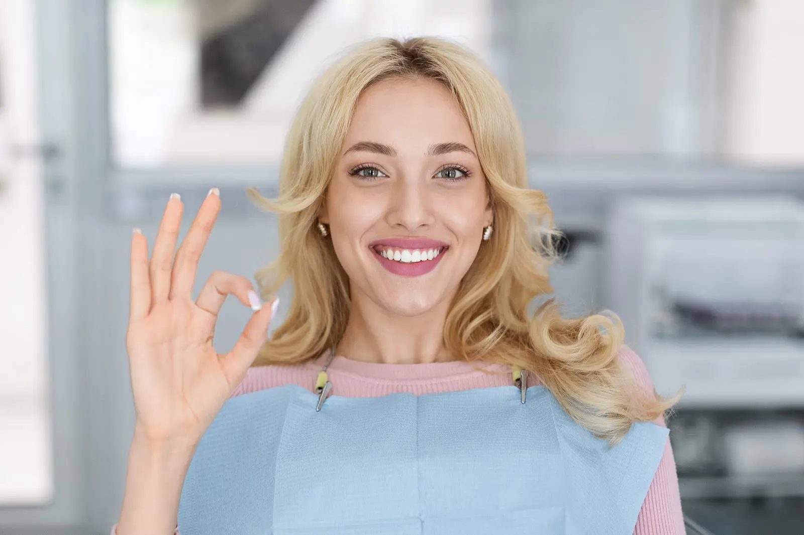 Closeup Portrait Of Happy Millennial Woman Visiting Dental Clini