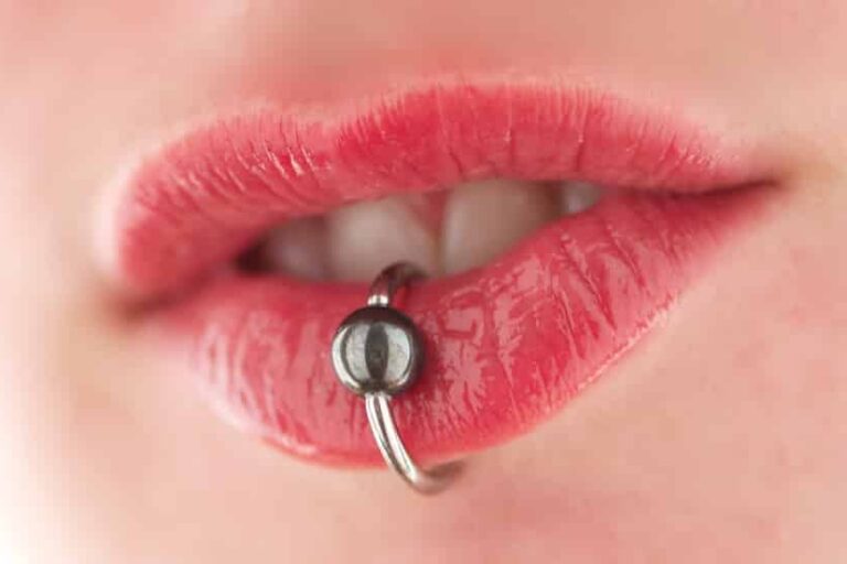 lip piercing